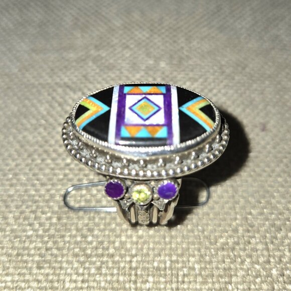 Aldrich Art Intarsia Inlay Ring - Picture 2 of 6